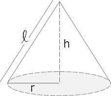 Υπολογισμός όγκου κώνου. Ύψος, ακτίνα, βάση, άξονας και ακμή