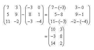 Αφαίρεση Πινάκων | Matrix Subtraction